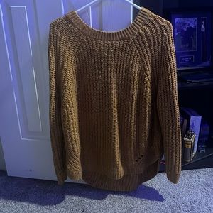 Yellow knit sweater